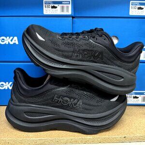 Hoka Clifton 9 black sneakers